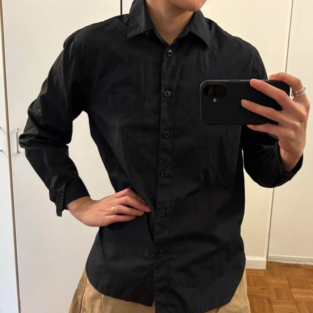 Rag & Bone XS Black Button Down Top